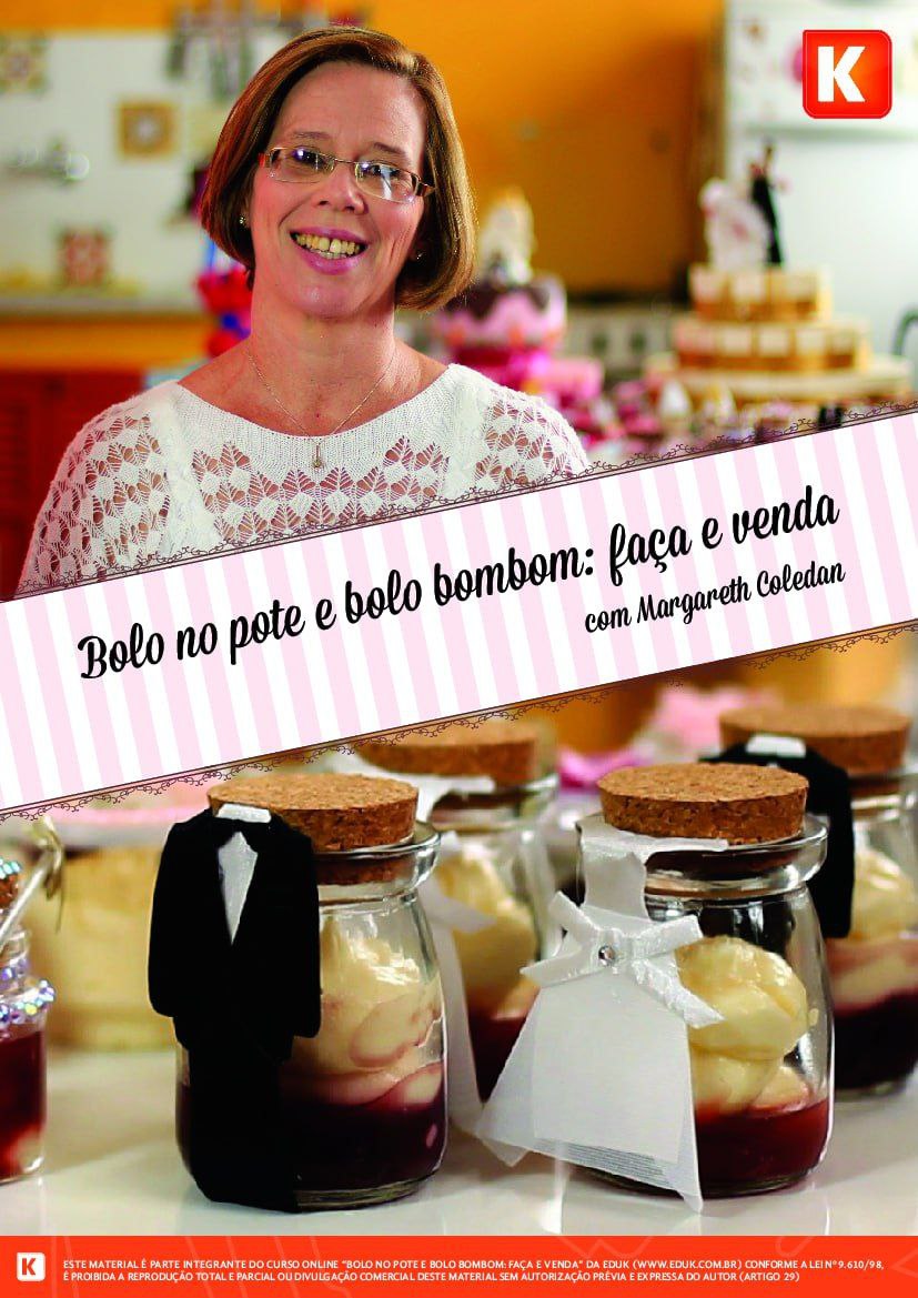 Capa: Bolo no Pote e Bombom: Baixe Curso Margareth Coledan Completo