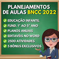 Capa: Baixar Planejamentos de Aula BNCC 2022 Completo Editável